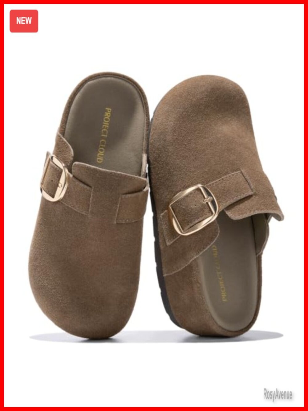 Genuine Leather Platform Clogs Women Slip-On Arch Support Mules